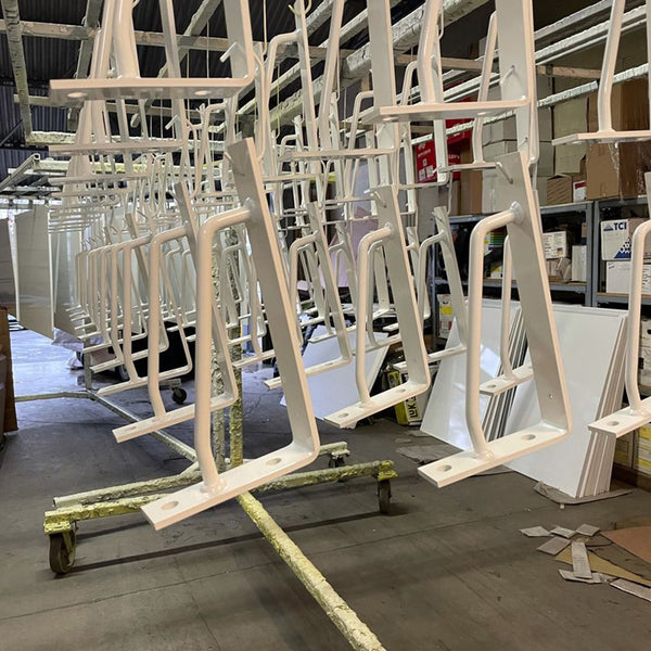 CDC brackets coming off the paint line