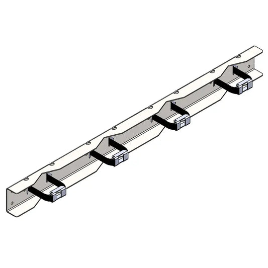 Heavy-duty steel gas cylinder wall-mount bracket WB4 for four cylinders