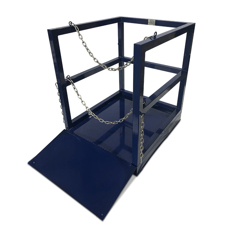 R2X2BRPAL bulk gas cylinder pallet with ramp - side view