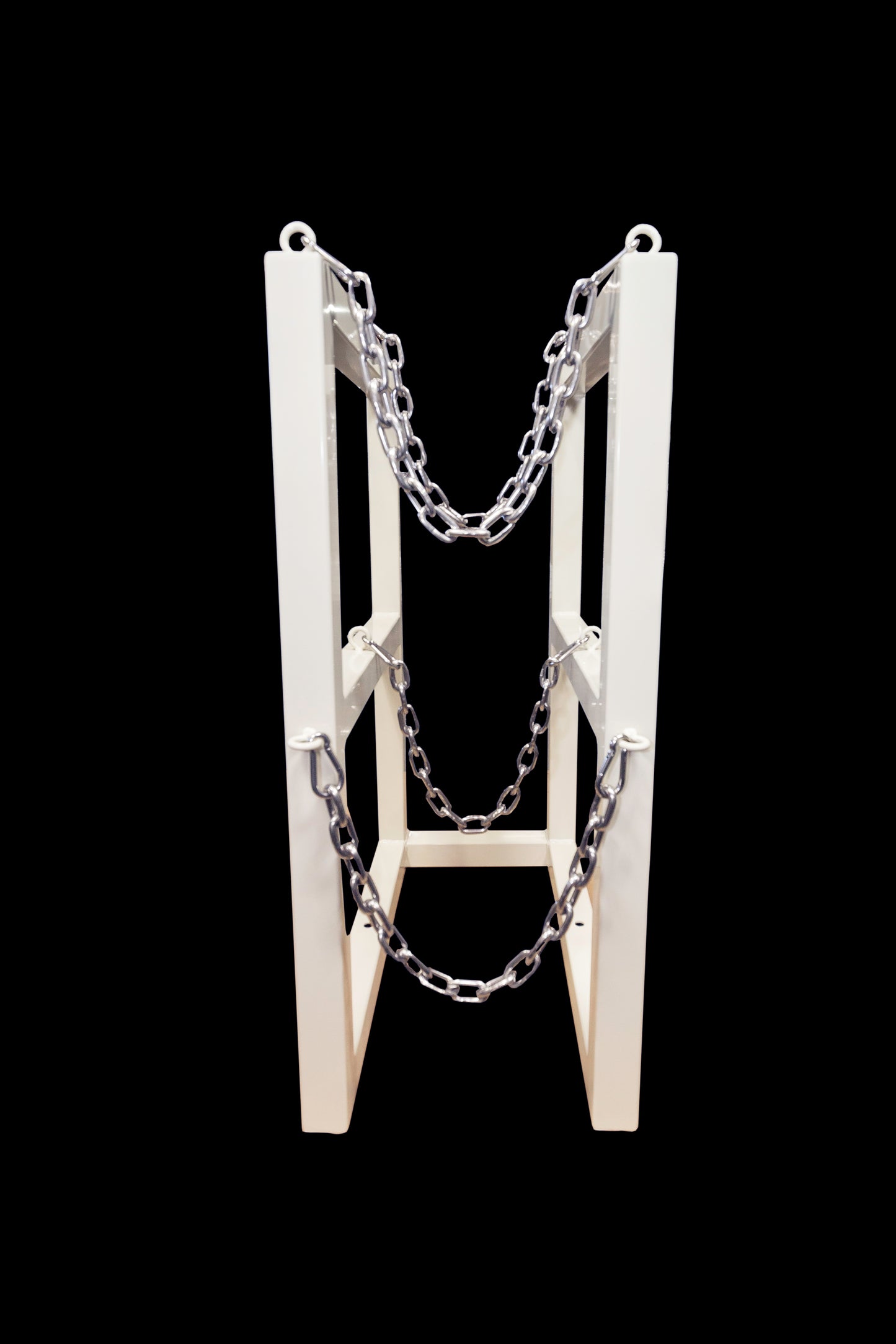 Gas cylinder rack R1X2 in white - front view