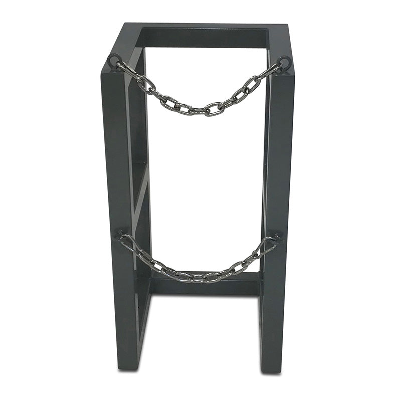 Steel gas cylinder rack model R1X1, front view