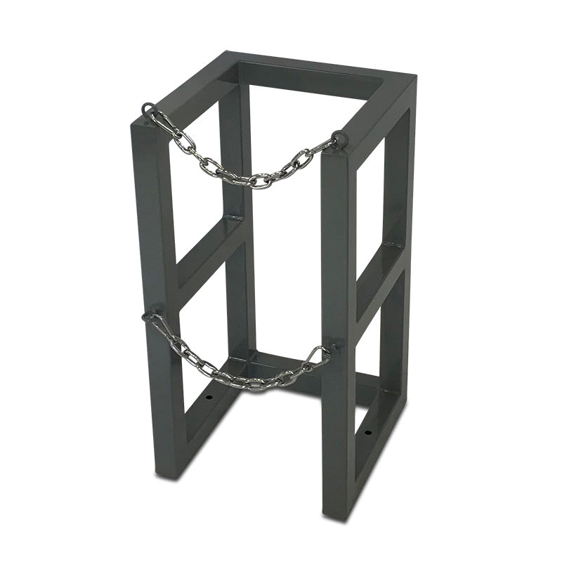 Steel gas cylinder rack model R1X1, side view