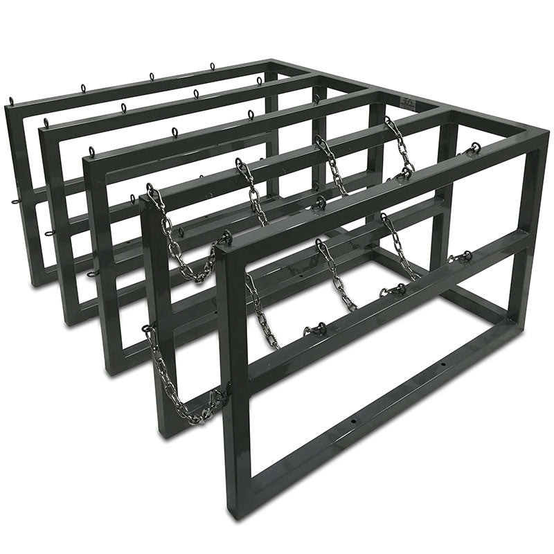 Empty R4X4 gas cylinder rack with one set o chains
