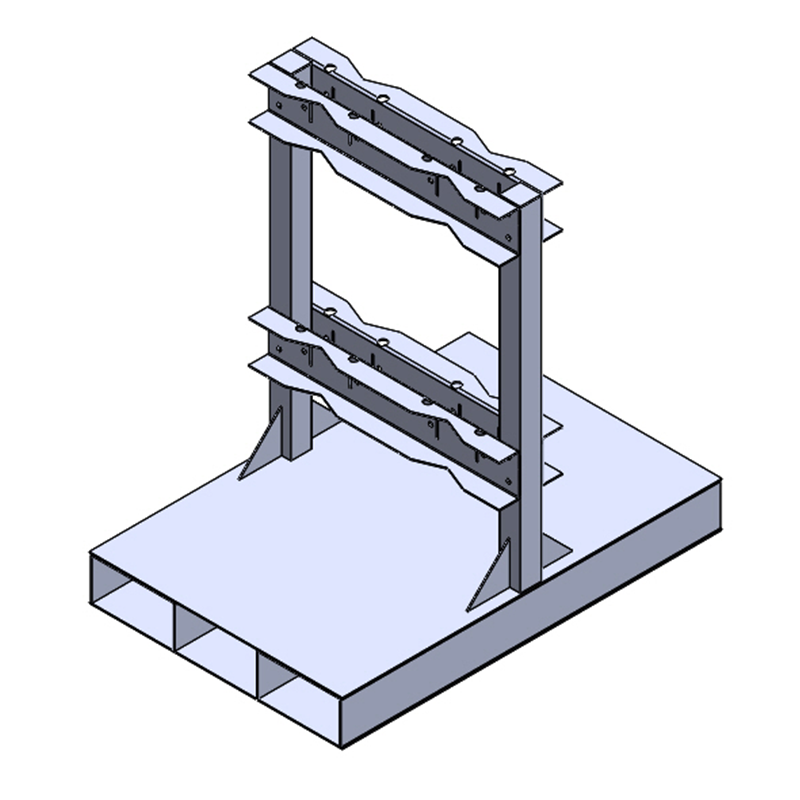 Steel gas cylinder pallet R2X2PAL, 2x2 configuration with 11ga steel plate base